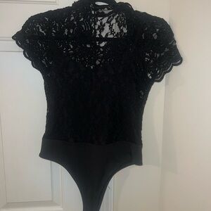 Black lace bodysuit